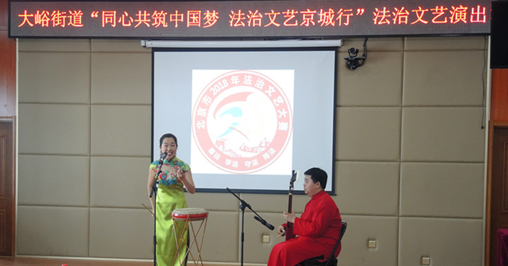 西河大鼓《法官三上门》现场（王魏摄）